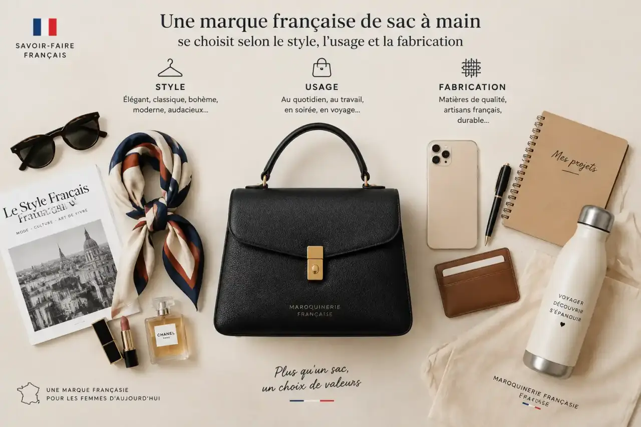 Une marque française de sac à main se choisit selon le style, l’usage et la fabrication