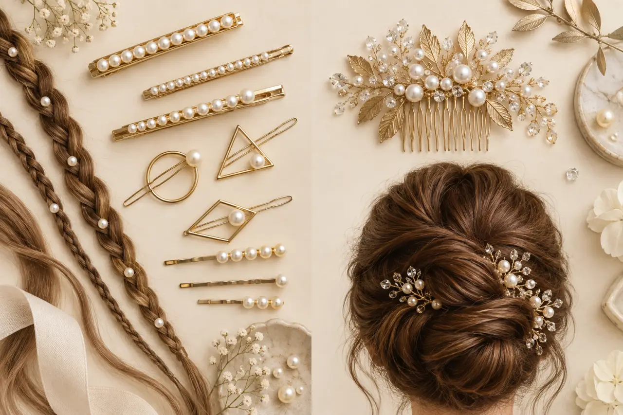 Perles cheveux : tresses graphiques ou chignon de cérémonie, quel accessoire choisir ?