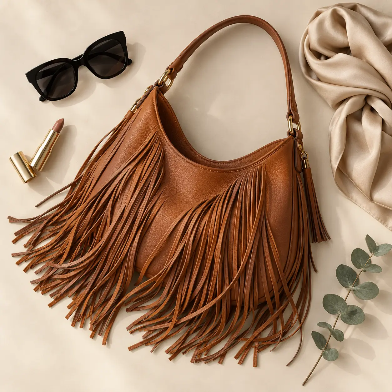 Sac à main à franges : du mouvement dans la tenue, sans surcharger le look
