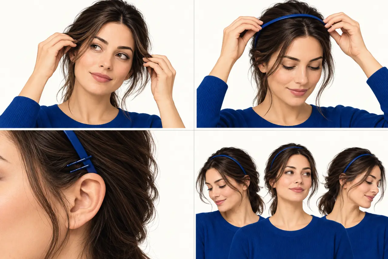 Étapes pour réussir une coiffure serre tete qui tient sans comprimer les tempes
