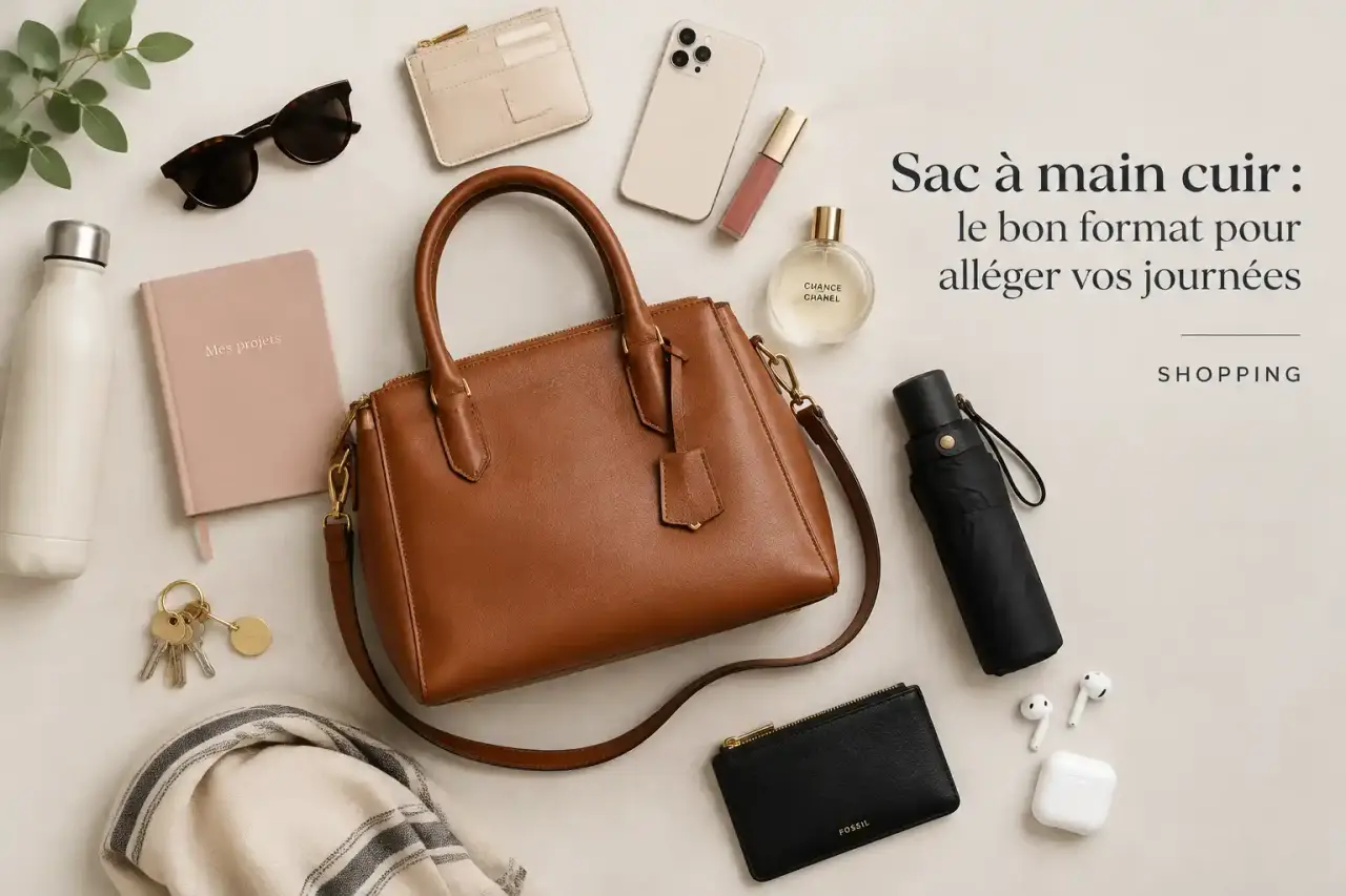Sac à main cuir : le bon format pour alléger vos journées
