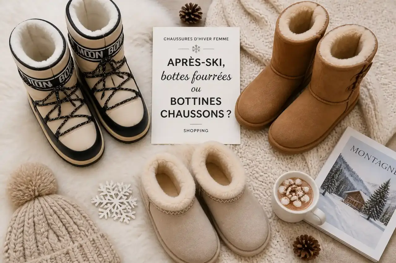 Chaussures d'hiver femme : après-ski, bottes fourrées ou bottines chaussons ?