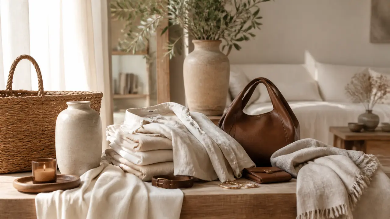 Femme élégante en trench-coat beige et sac en cuir artisanal dans une rue parisienne lumineuse