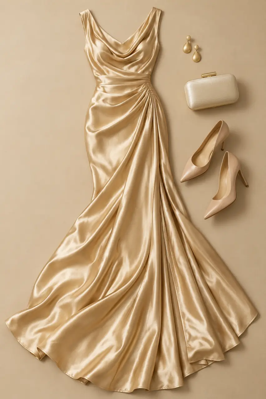 Robe soirée dorée chic : l'or sans l'excès, c'est une question de matière et de coupe